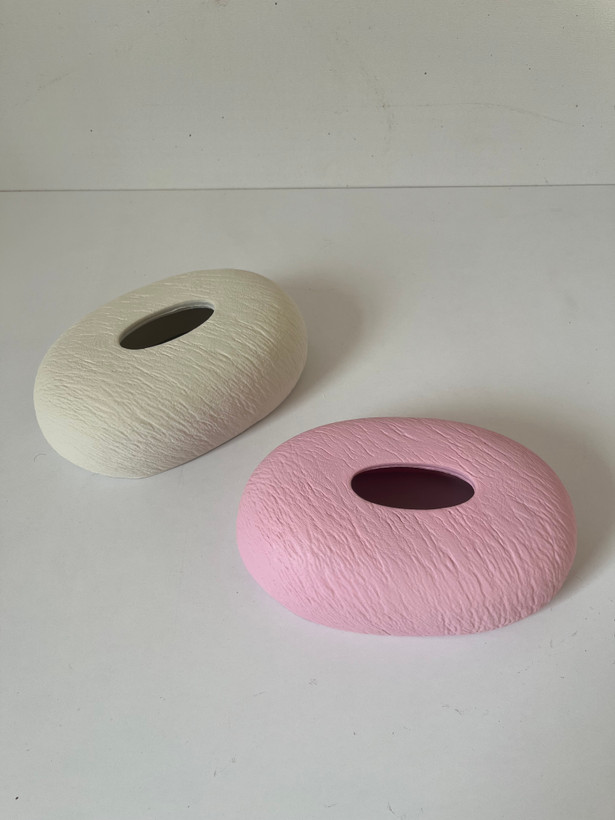 جا دستمال کاغذی بتنی طرح چروک رومیزی