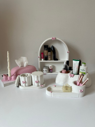 ست بتنی ارگانایزر لوازم آرایشی پاپیونی