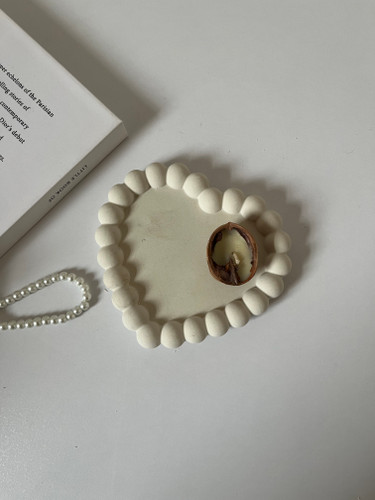 سینی قلب مرواریدی بتنی