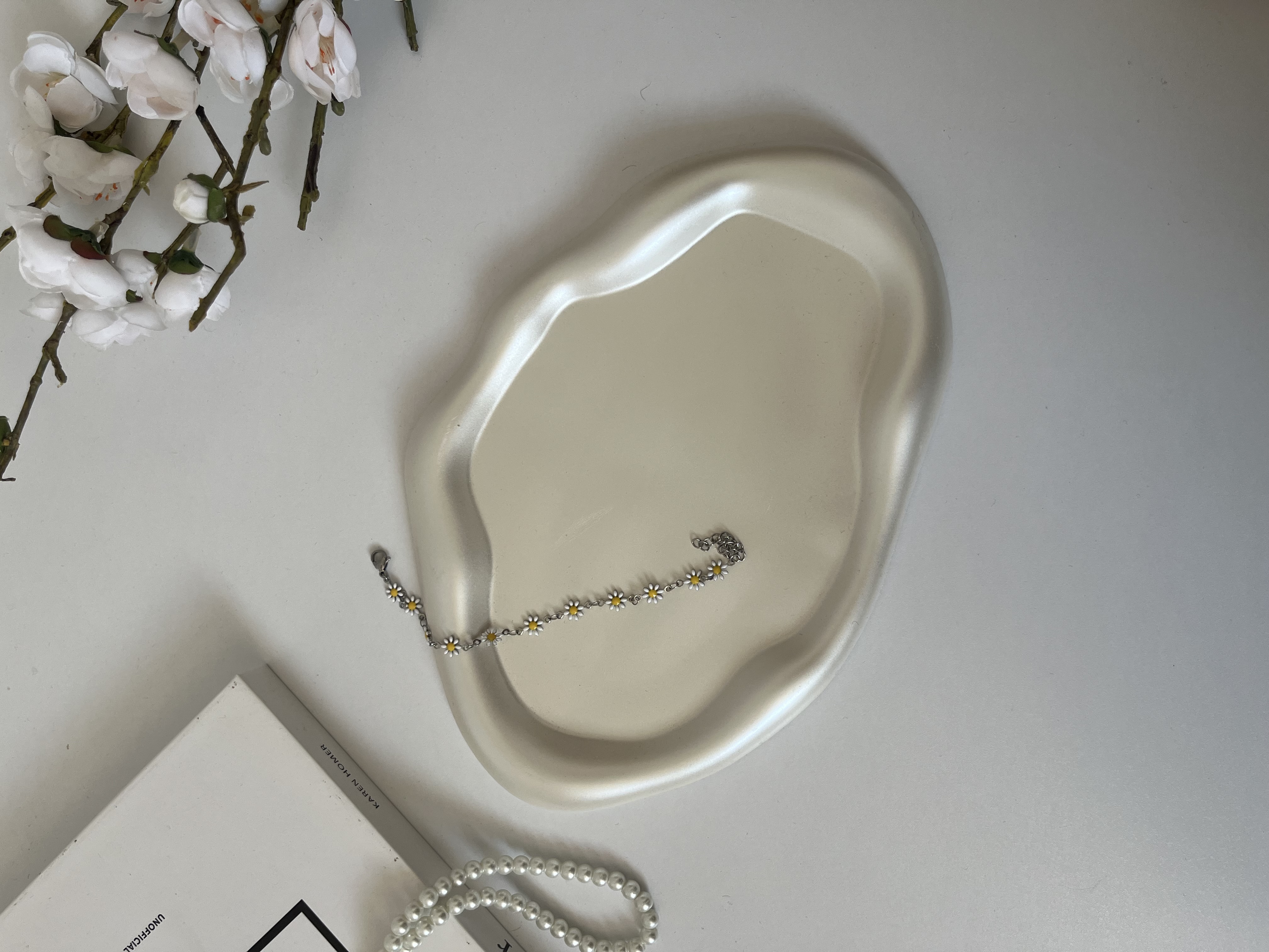 سینی بتنی دفرمه پینترستی سایز ۲۴×۱۶